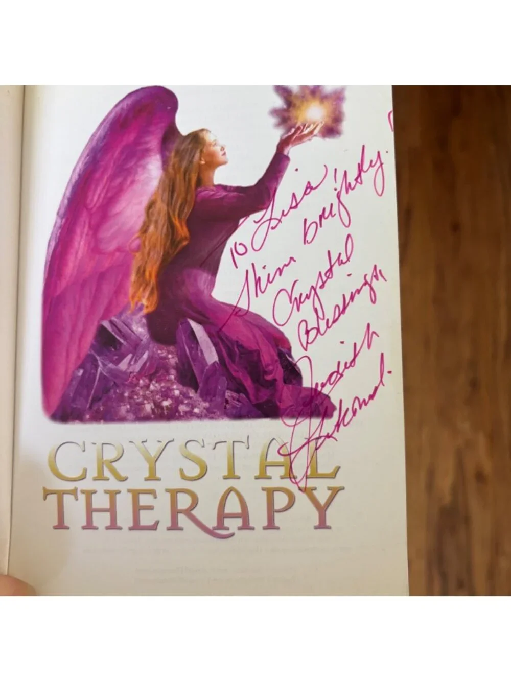 Crystal Therapy Book Signed Judith Lukomski Heal Empower Doreen Virtue Paperback
